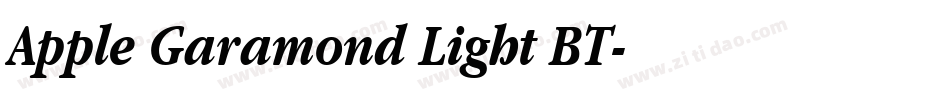 Apple Garamond Light BT字体转换